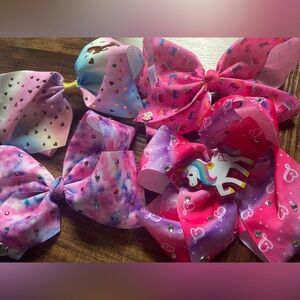 JoJo Siwa Pink and Purple Unicorn Heart Bow Set